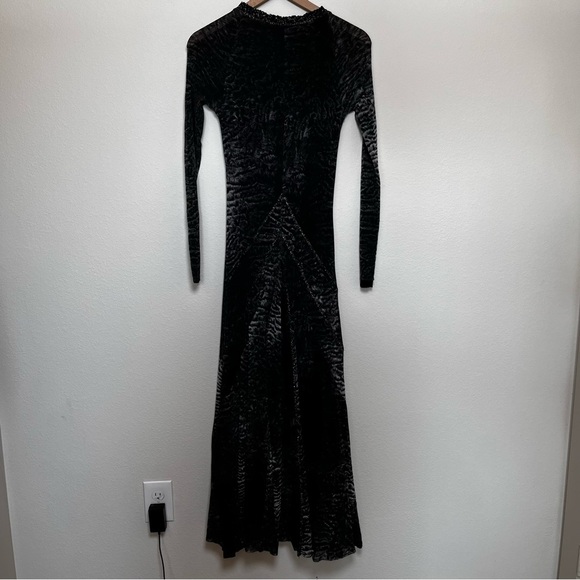 Jean Paul Gaultier FUZZI Women Whymsigoth‎ Maxi Dress Small Gray Metallic Witchy - Picture 9 of 9